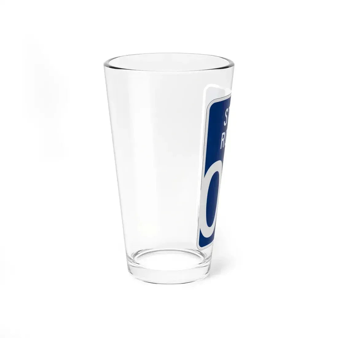Wyandot County Ohio state route shield template (Ohio) (Road Sign) Pint Glass 16oz - Go Mug Yourself
