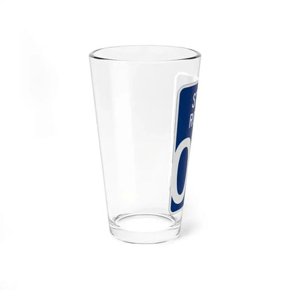 Wyandot County Ohio state route shield template (Ohio) (Road Sign) Pint Glass 16oz - Go Mug Yourself
