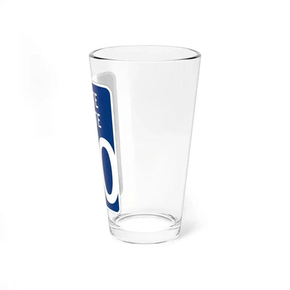 Wyandot County Ohio state route shield template (Ohio) (Road Sign) Pint Glass 16oz - Go Mug Yourself
