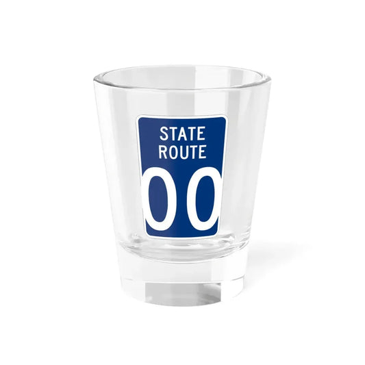 Wyandot County Ohio state route shield template (Ohio) (Road Sign) Shot Glass 1.5oz 1.5oz - Go Mug Yourself