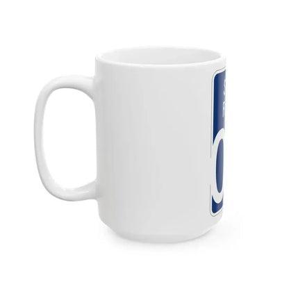 Wyandot County Ohio state route shield template (Ohio) (Road Sign) White Coffee Mug - Go Mug Yourself