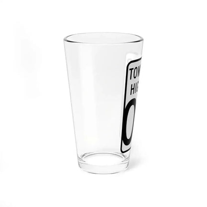 Wyandot County Ohio township highway shield template (Ohio) (Road Sign) Pint Glass 16oz - Go Mug Yourself