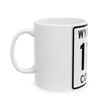 Wyandot County Route 119 OH (Ohio) (Road Sign) White Coffee Mug - Go Mug Yourself