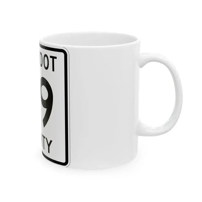 Wyandot County Route 119 OH (Ohio) (Road Sign) White Coffee Mug - Go Mug Yourself