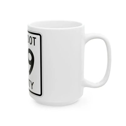 Wyandot County Route 119 OH (Ohio) (Road Sign) White Coffee Mug - Go Mug Yourself