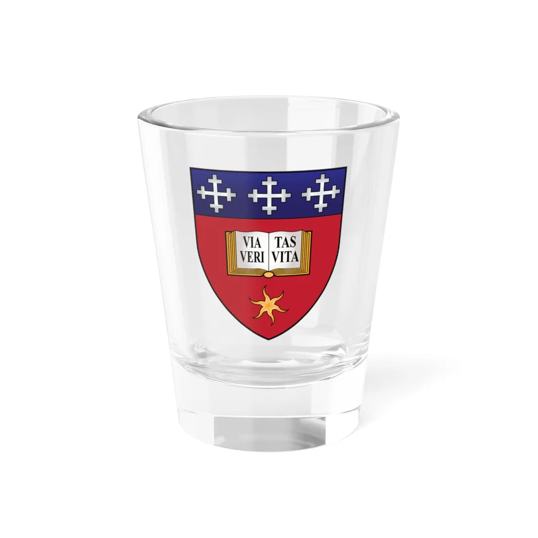 Wycliffe Hall Oxford Coat Of Arms (England) (Coat of Arms) Shot Glass 1.5oz 1.5oz - Go Mug Yourself