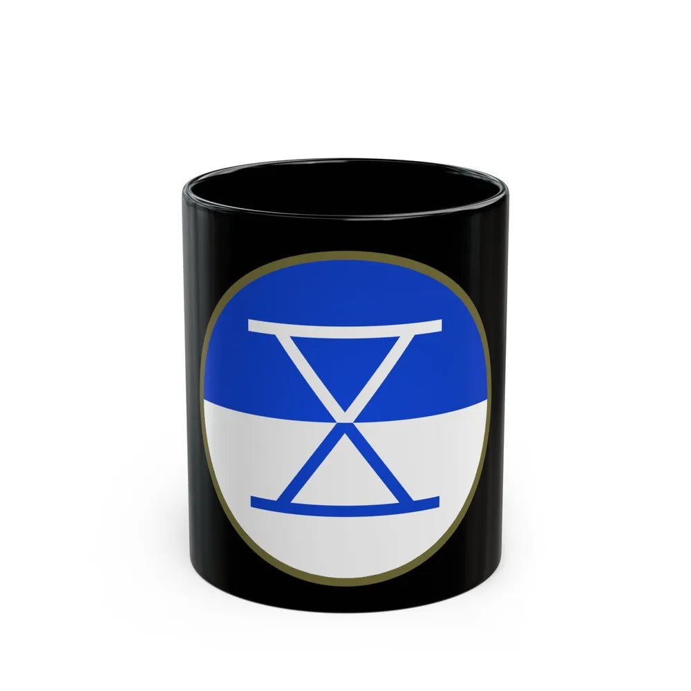 X Corps (U.S. Army) Black Coffee Mug-11oz-Go Mug Yourself