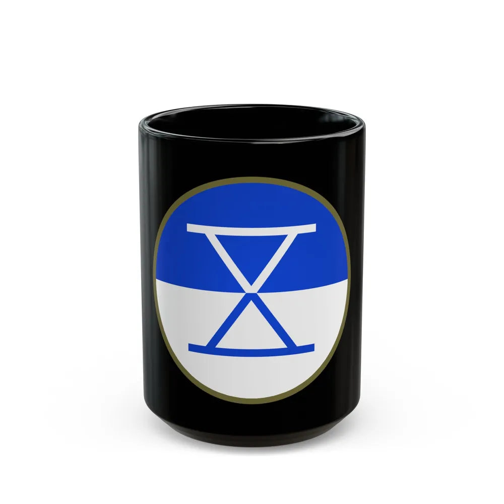 X Corps (U.S. Army) Black Coffee Mug-15oz-Go Mug Yourself