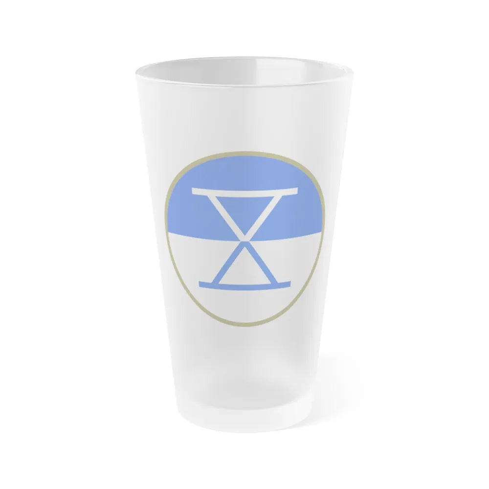 X Corps (U.S. Army) Frosted Pint Glass 16oz-Go Mug Yourself