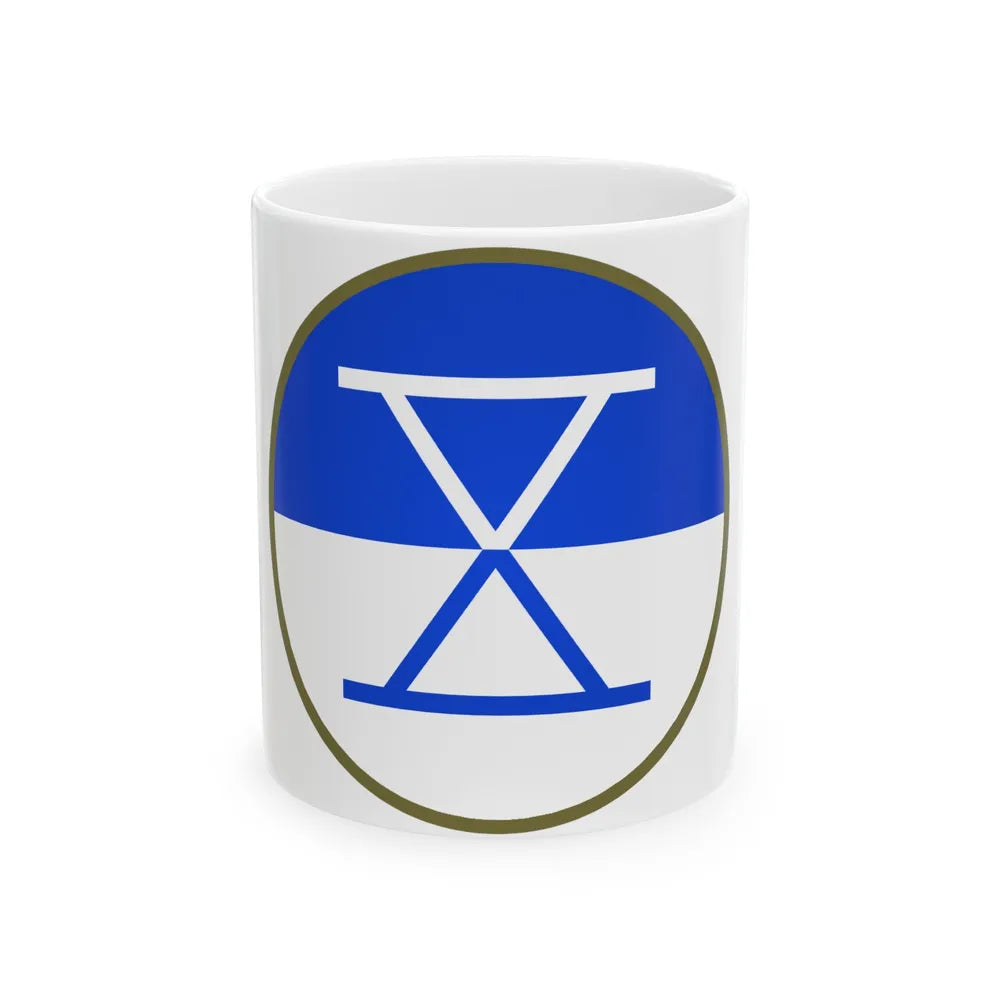 X Corps (U.S. Army) White Coffee Mug-11oz-Go Mug Yourself