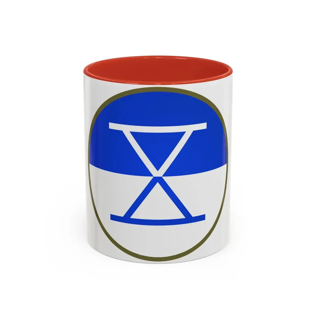 X Corps (U.S. Army) Accent Coffee Mug 11oz Red - Go Mug Yourself