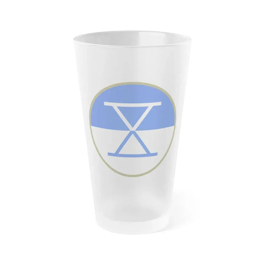 X Corps (U.S. Army) Frosted Pint Glass 16oz Default Title - Go Mug Yourself