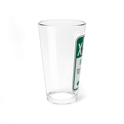 X PARKING 830 AM 10 530 PM eG Delaware R7-108-DE (Delaware) (Road Sign) Pint Glass 16oz - Go Mug Yourself