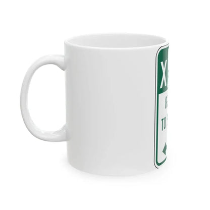 X PARKING 830 AM 10 530 PM eG Delaware R7-108-DE (Delaware) (Road Sign) White Coffee Mug - Go Mug Yourself