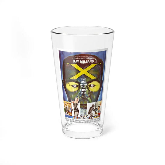 X - THE MAN WITH THE X - RAY EYES 1963 Movie Poster - Pint Glass 16oz 16oz - Go Mug Yourself