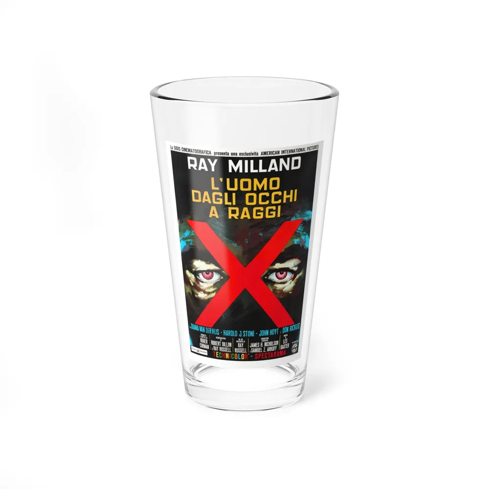 X - THE MAN WITH THE X - RAY EYES (ITALIAN) 1963 Movie Poster - Pint Glass 16oz-16oz-Go Mug Yourself