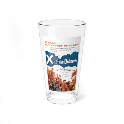 X - THE UNKNOWN 1956 Movie Poster - Pint Glass 16oz-16oz-Go Mug Yourself