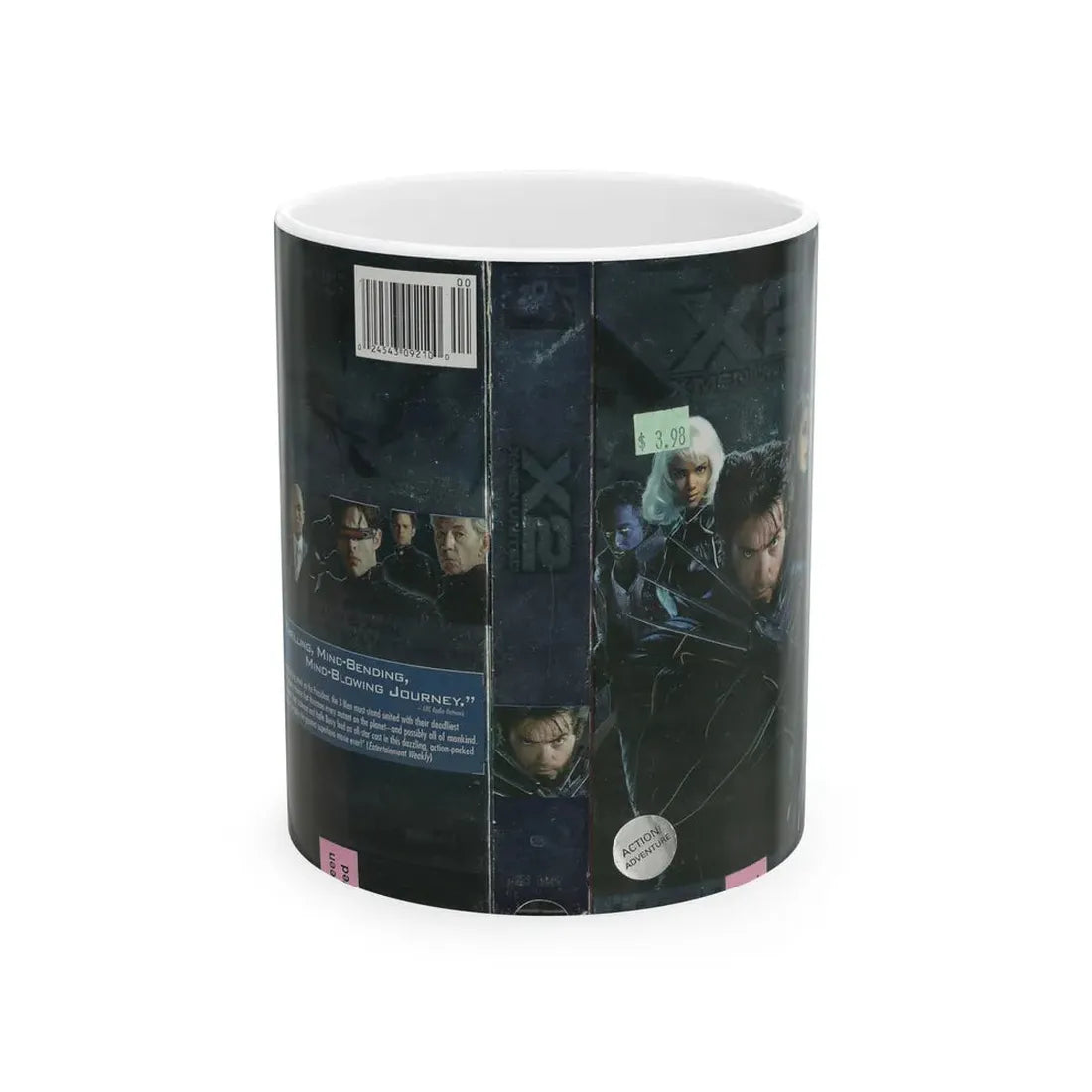 X2 XMEN UNITED (VHS COVER) - White Coffee Mug 11oz - Go Mug Yourself