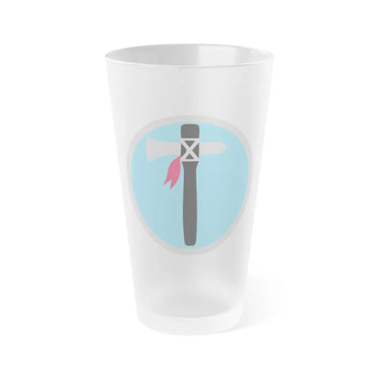 XIX Corps 1 (U.S. Army) Frosted Pint Glass 16oz-Go Mug Yourself