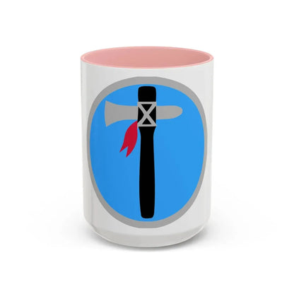 XIX Corps 1 (U.S. Army) Accent Coffee Mug 15oz Pink - Go Mug Yourself