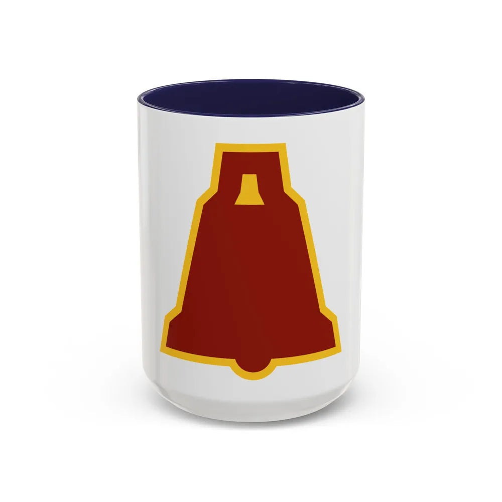 XIX Corps 3 (U.S. Army) Accent Coffee Mug-15oz-Navy-Go Mug Yourself