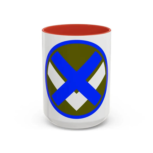 XV Corps (U.S. Army) Accent Coffee Mug 15oz Red - Go Mug Yourself