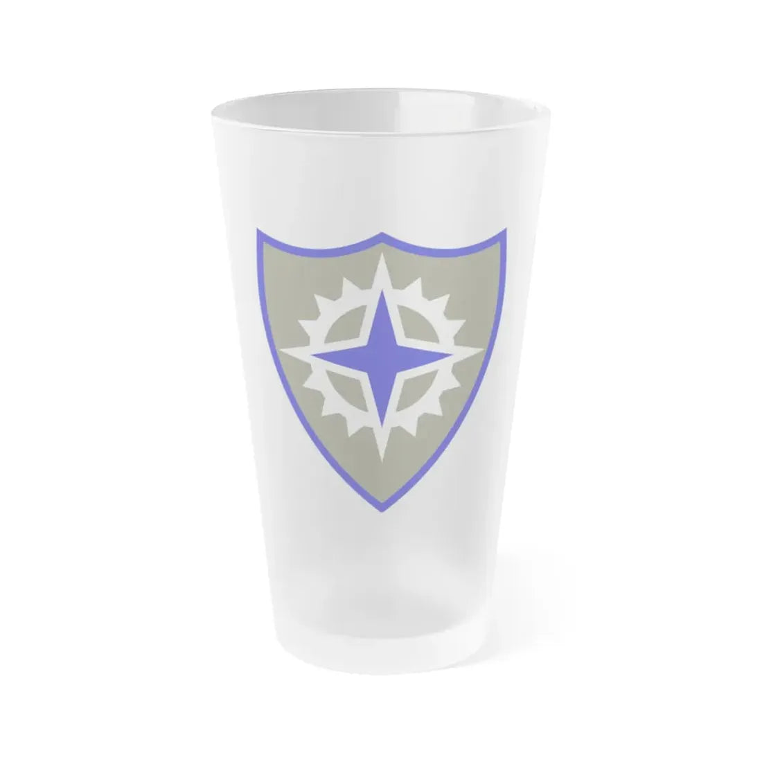 XVI Corps (U.S. Army) Frosted Pint Glass 16oz Default Title - Go Mug Yourself