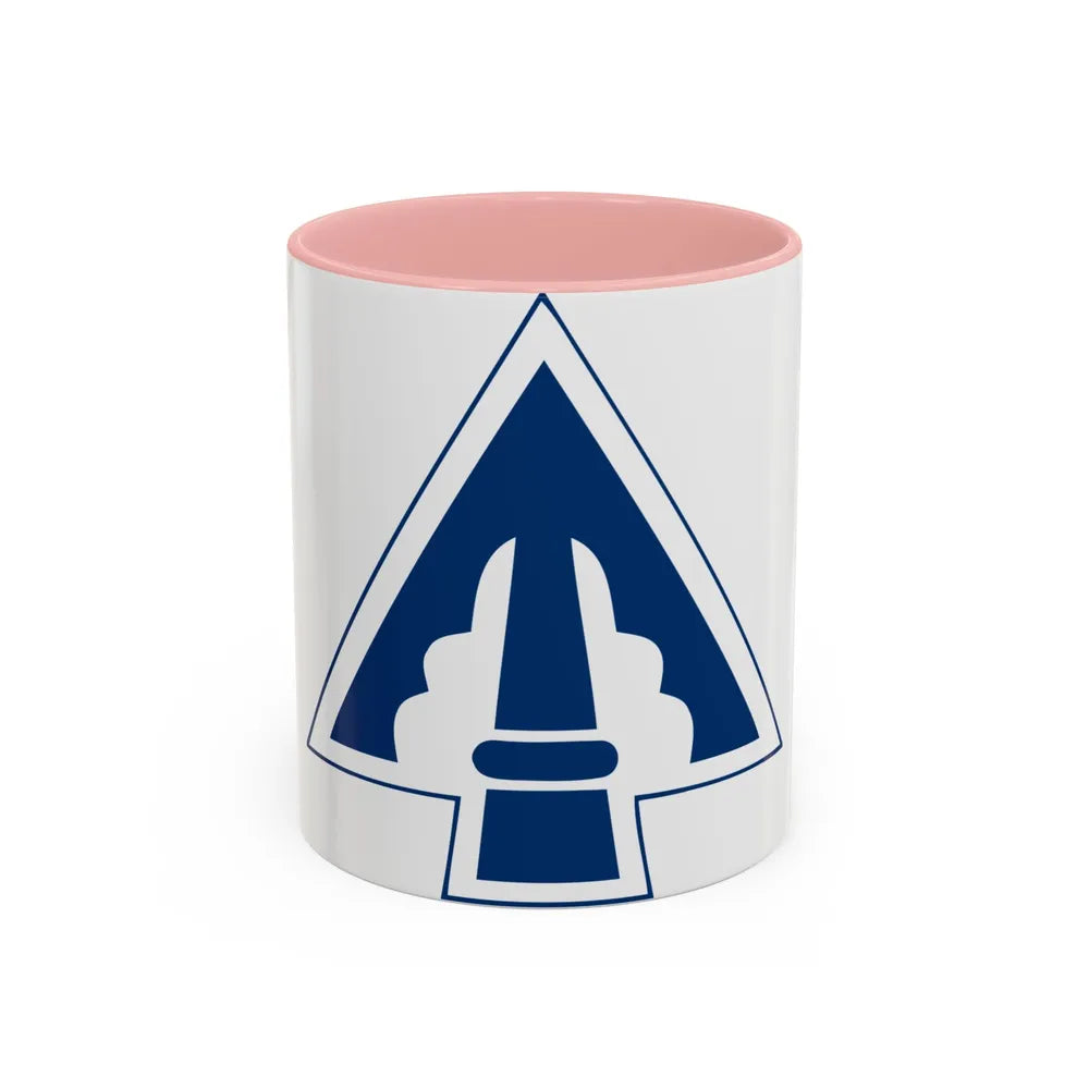 XXII Corps (U.S. Army) Accent Coffee Mug-11oz-Pink-Go Mug Yourself