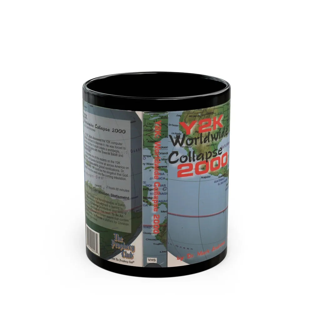 Y2K WORLDWIDE COLLAPSE 2000 (VHS COVER) - Black Coffee Mug-11oz-Go Mug Yourself