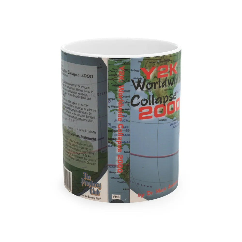 Y2K WORLDWIDE COLLAPSE 2000 (VHS COVER) - White Coffee Mug-11oz-Go Mug Yourself