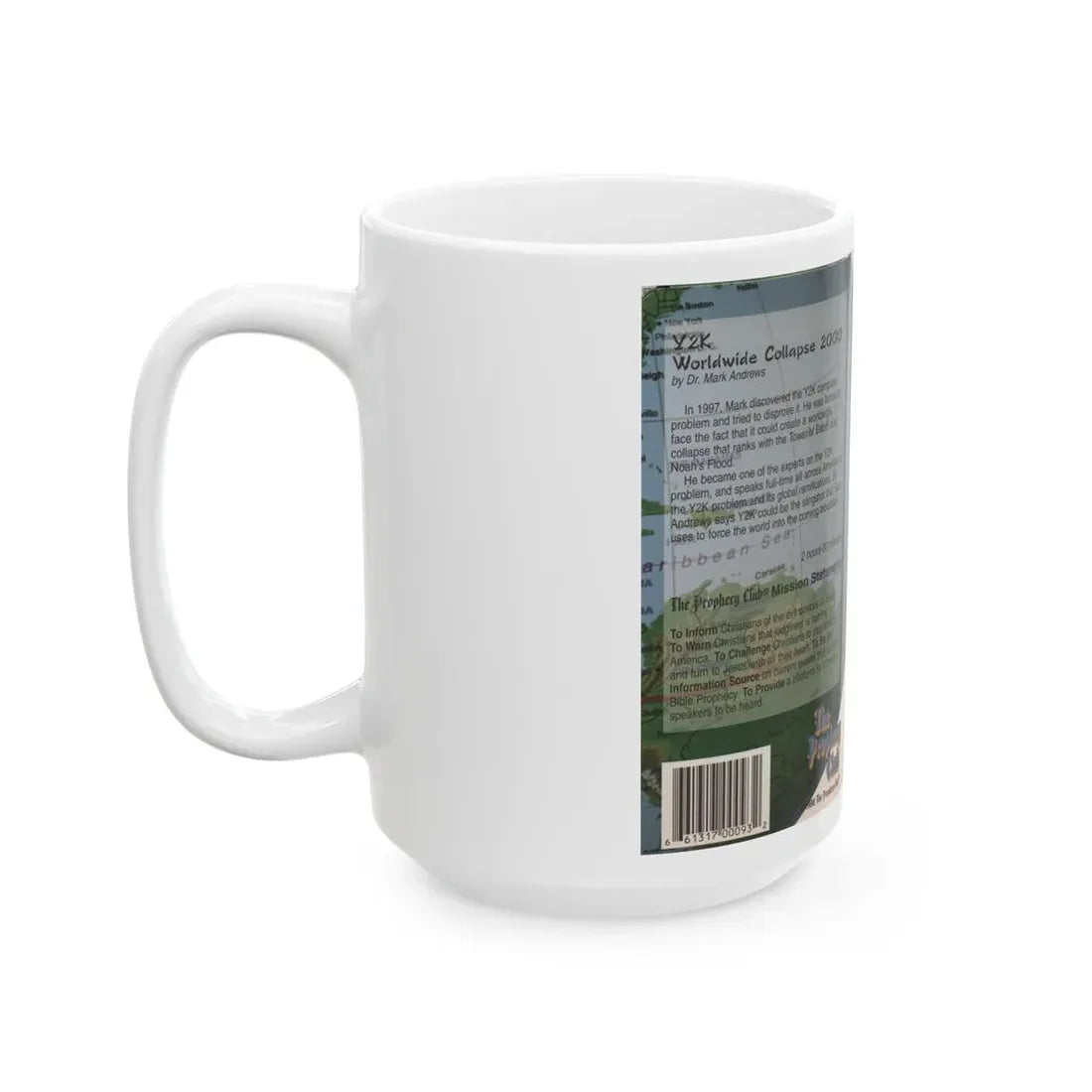 Y2K WORLDWIDE COLLAPSE 2000 (VHS COVER) - White Coffee Mug - Go Mug Yourself