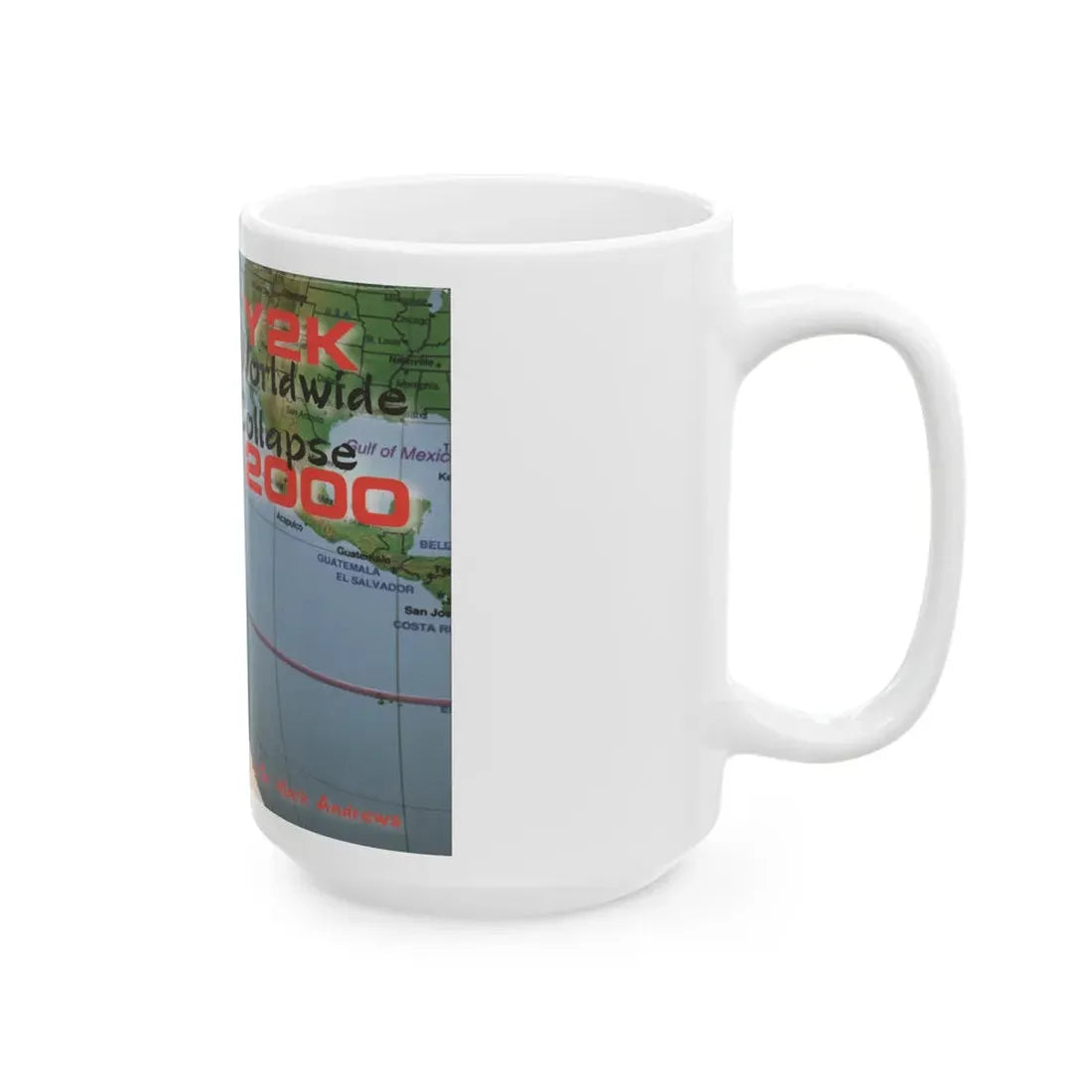 Y2K WORLDWIDE COLLAPSE 2000 (VHS COVER) - White Coffee Mug - Go Mug Yourself