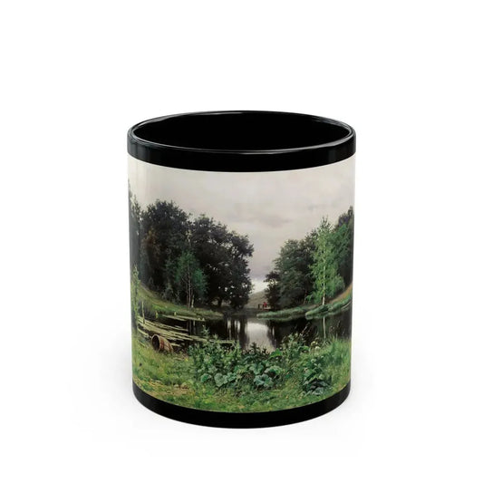 Yefim Volkov (1844-1920) Landscape with Pond - Black Coffee Mug 11oz - Go Mug Yourself