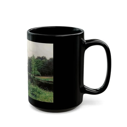 Yefim Volkov (1844-1920) Landscape with Pond - Black Coffee Mug - Go Mug Yourself