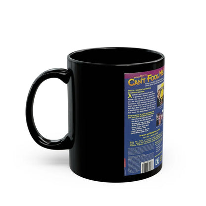 YELLO DYNOS CANT FOOL ME TRICKY PEOPLE MY BODYS MINE (VHS COVER) - Black Coffee Mug-Go Mug Yourself