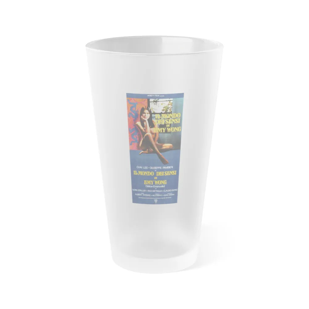 YELLOW EMANUELLE 1977 Movie Poster - Frosted Pint Glass 16oz-Go Mug Yourself