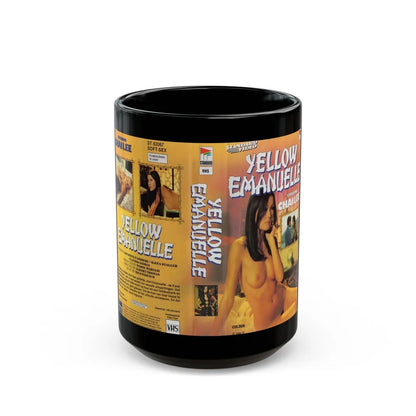 YELLOW EMANUELLE (VHS COVER) - Black Coffee Mug-15oz-Go Mug Yourself