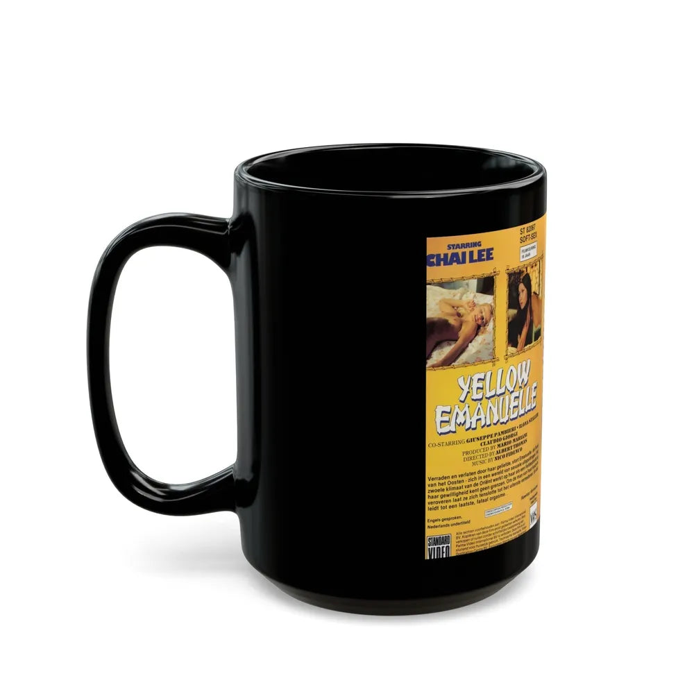 YELLOW EMANUELLE (VHS COVER) - Black Coffee Mug-Go Mug Yourself