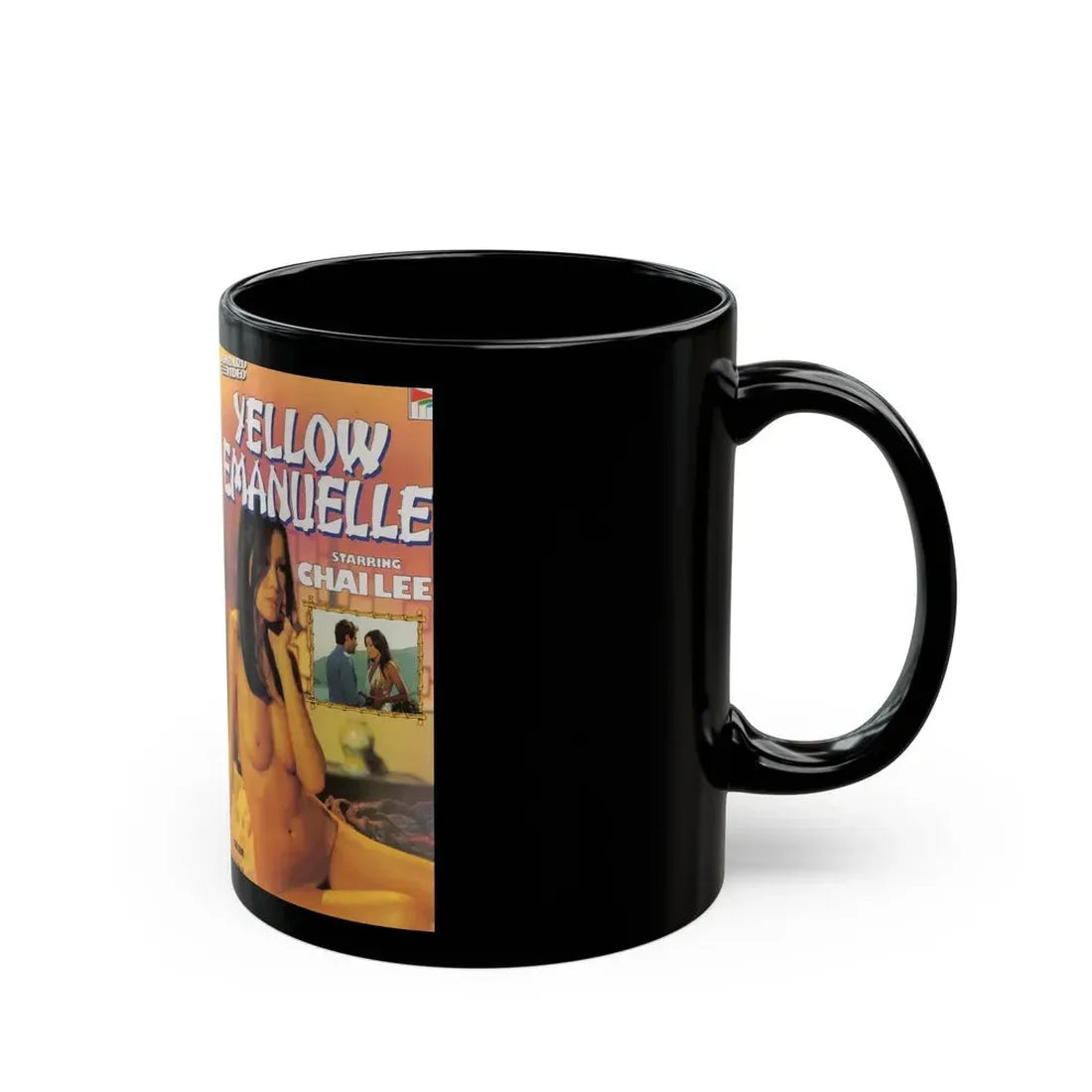 YELLOW EMANUELLE (VHS COVER) - Black Coffee Mug - Go Mug Yourself