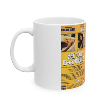 YELLOW EMANUELLE (VHS COVER) - White Coffee Mug - Go Mug Yourself