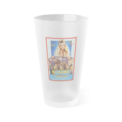 YELLOW HAIR AND THE FORTRESS OF GOLD 1984 Movie Poster - Frosted Pint Glass 16oz Default Title - Go Mug Yourself