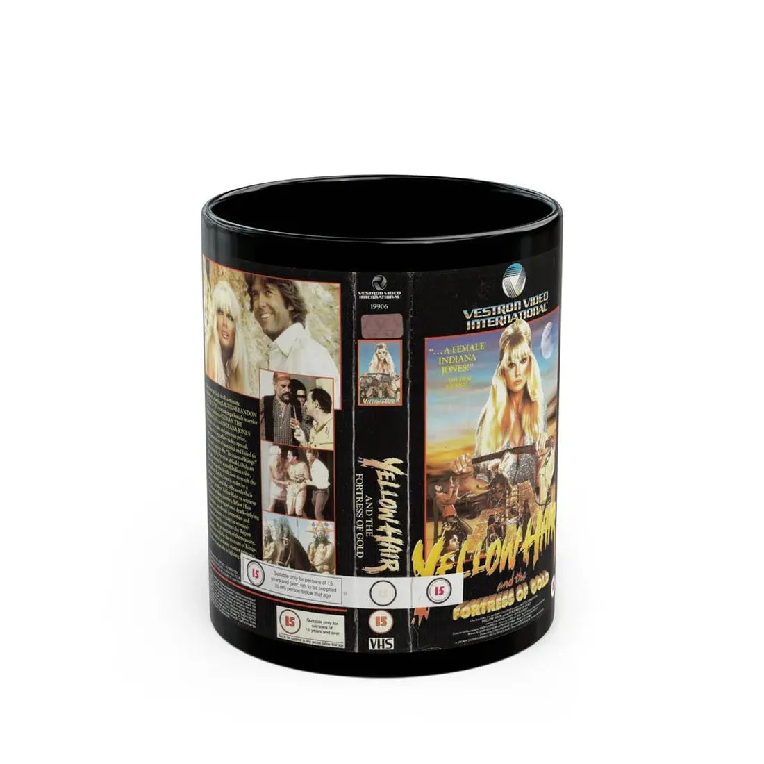 YELLOW HAIR AND THE FORTRESS OF GOLD (VHS COVER) - Black Coffee Mug 11oz - Go Mug Yourself