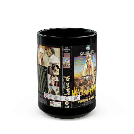 YELLOW HAIR AND THE FORTRESS OF GOLD (VHS COVER) - Black Coffee Mug 15oz - Go Mug Yourself