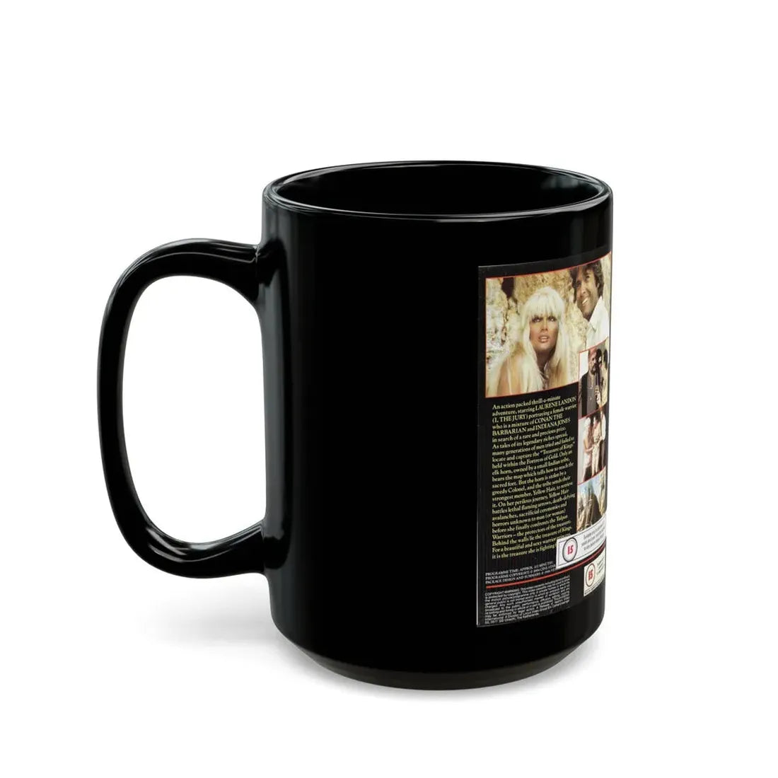 YELLOW HAIR AND THE FORTRESS OF GOLD (VHS COVER) - Black Coffee Mug - Go Mug Yourself