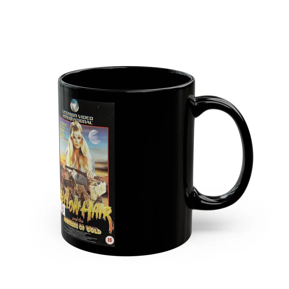 YELLOW HAIR AND THE FORTRESS OF GOLD (VHS COVER) - Black Coffee Mug-Go Mug Yourself