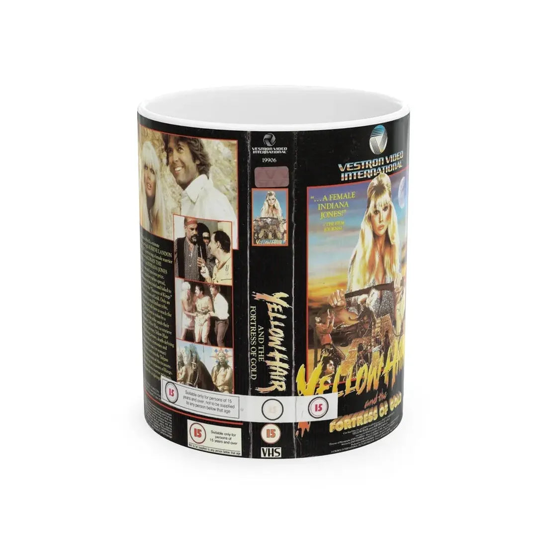 YELLOW HAIR AND THE FORTRESS OF GOLD (VHS COVER) - White Coffee Mug 11oz - Go Mug Yourself