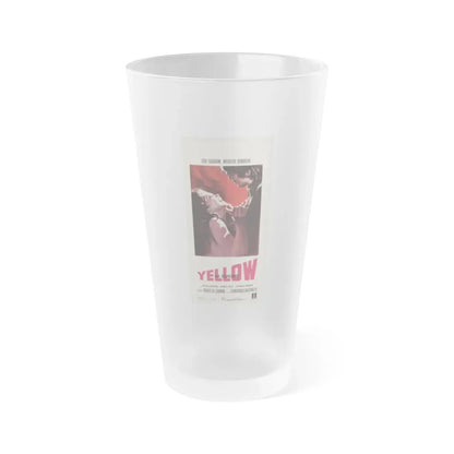 YELLOW LE CUGINE 1969 Movie Poster - Frosted Pint Glass 16oz Default Title - Go Mug Yourself