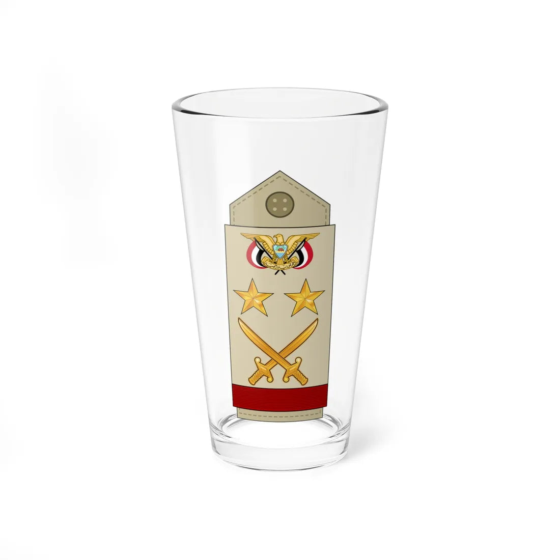 Yemen Army OF 9 (Yemen) (Military Rank) Pint Glass 16oz - Go Mug Yourself