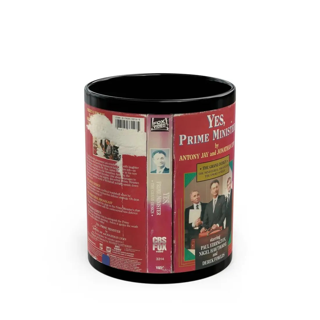 YES PRIME MINISTER THE GRAND DESIGN (VHS COVER) - Black Coffee Mug 11oz - Go Mug Yourself
