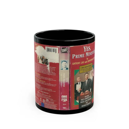 YES PRIME MINISTER THE GRAND DESIGN (VHS COVER) - Black Coffee Mug 11oz - Go Mug Yourself